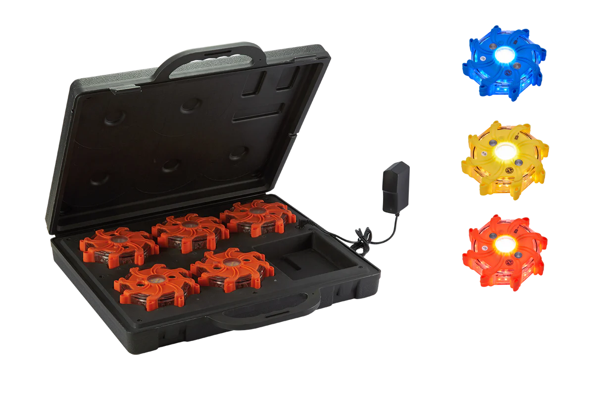 Pulsar Pro Sequential | 360º Illumination | Rechargeable Hazard Warning Light (Set of 5)