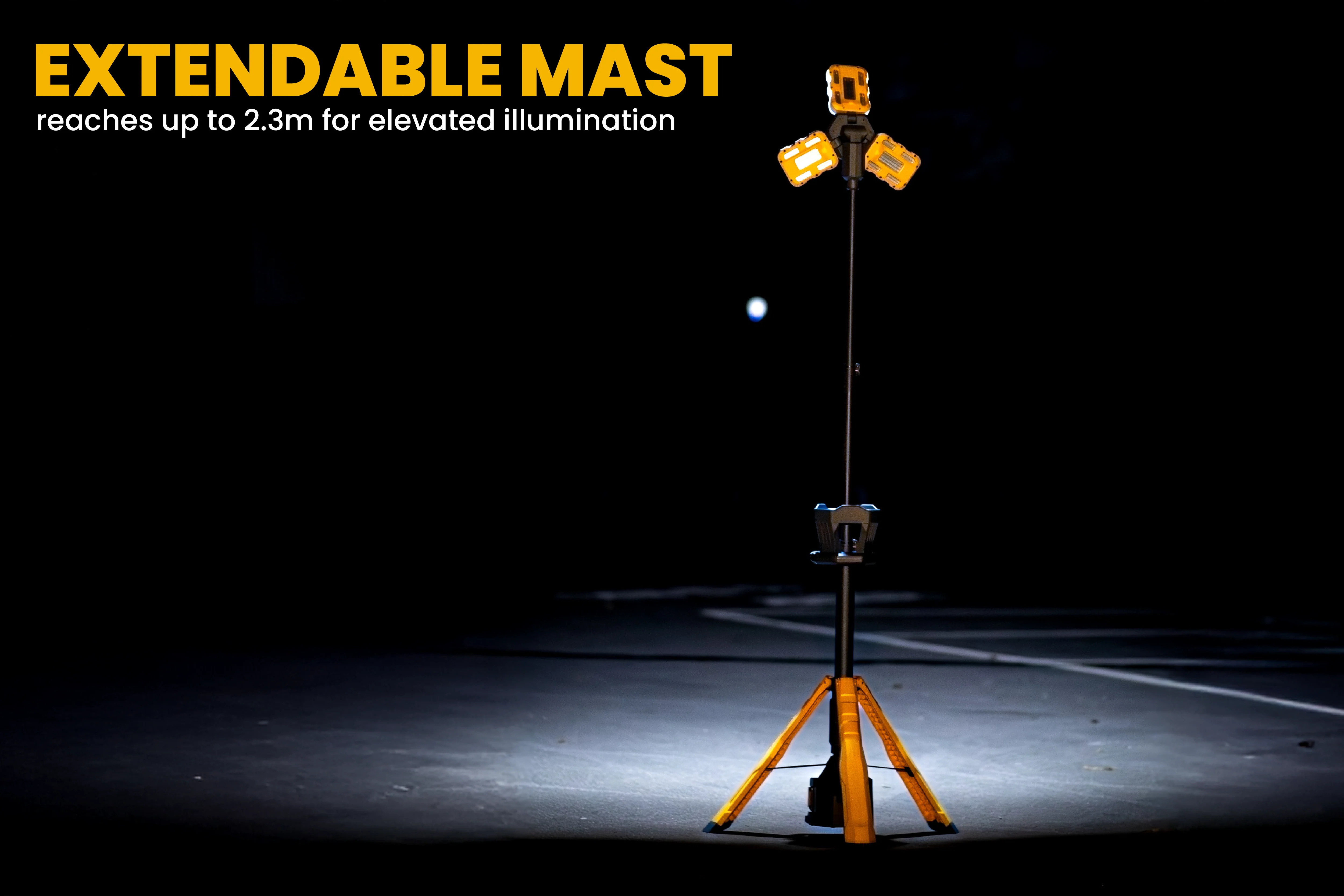 TriStar Connect | 10,000 Lumens | Hybrid (Powertool battery +AC) Tower Light - Image 2